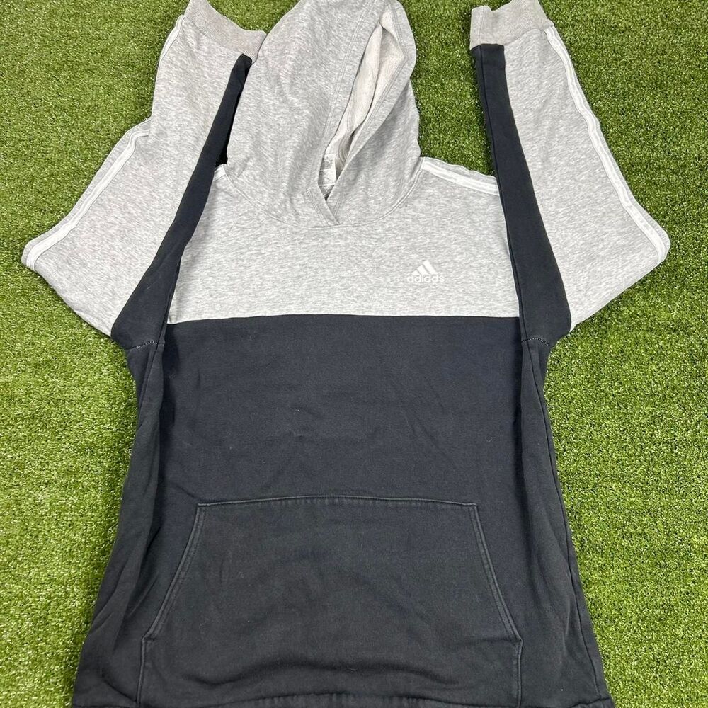 Adidas Black and Grey Hoodie